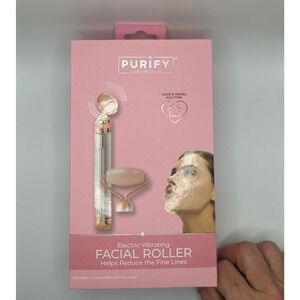 Purify Electric Vibrating Facial Roller Pink Rose Gold PY-FCRLL-100 #451